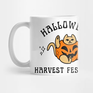 halloween harvest festival cat Mug